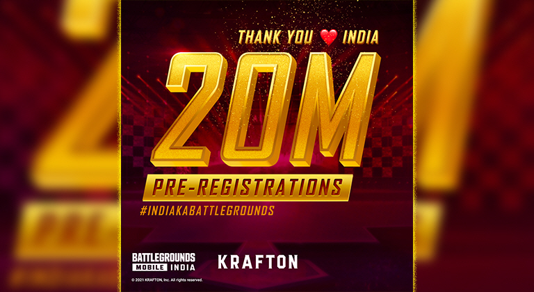 BATTLEGROUNDS MOBILE INDIA Receives 20 million pre-registrations on the Google Play Store in 2 weeks